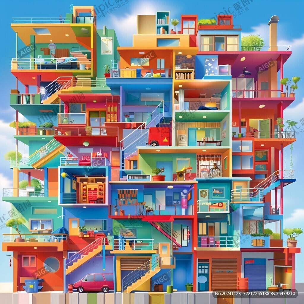 立体3d创意建筑