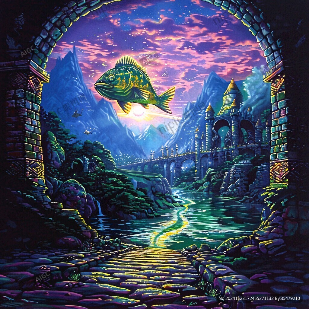欧式装饰画时光隧道