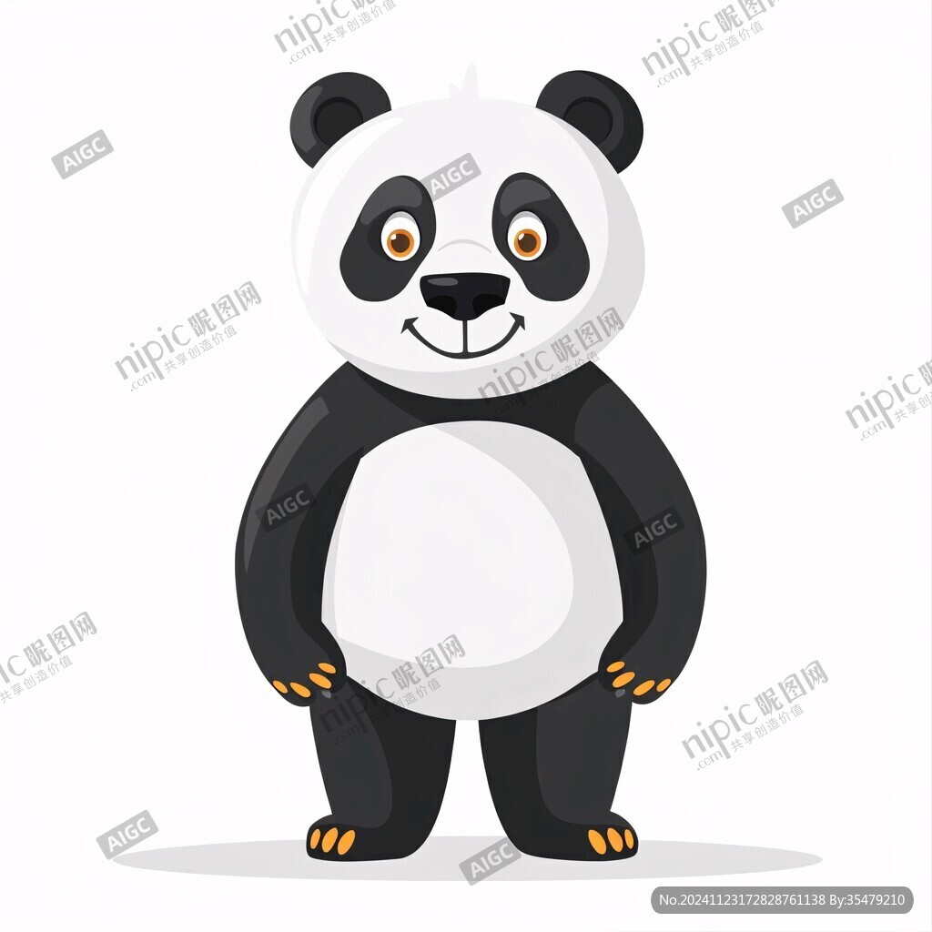 卡通动物大熊猫