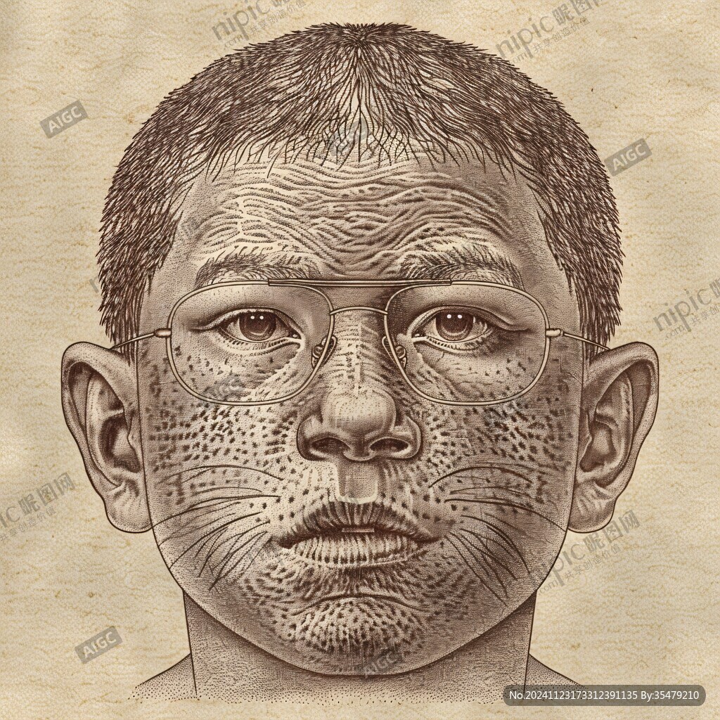 纹面人头像