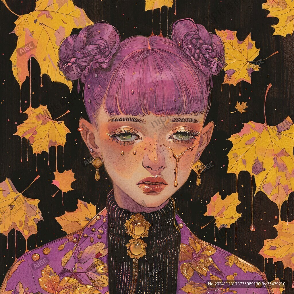 高级感女插画
