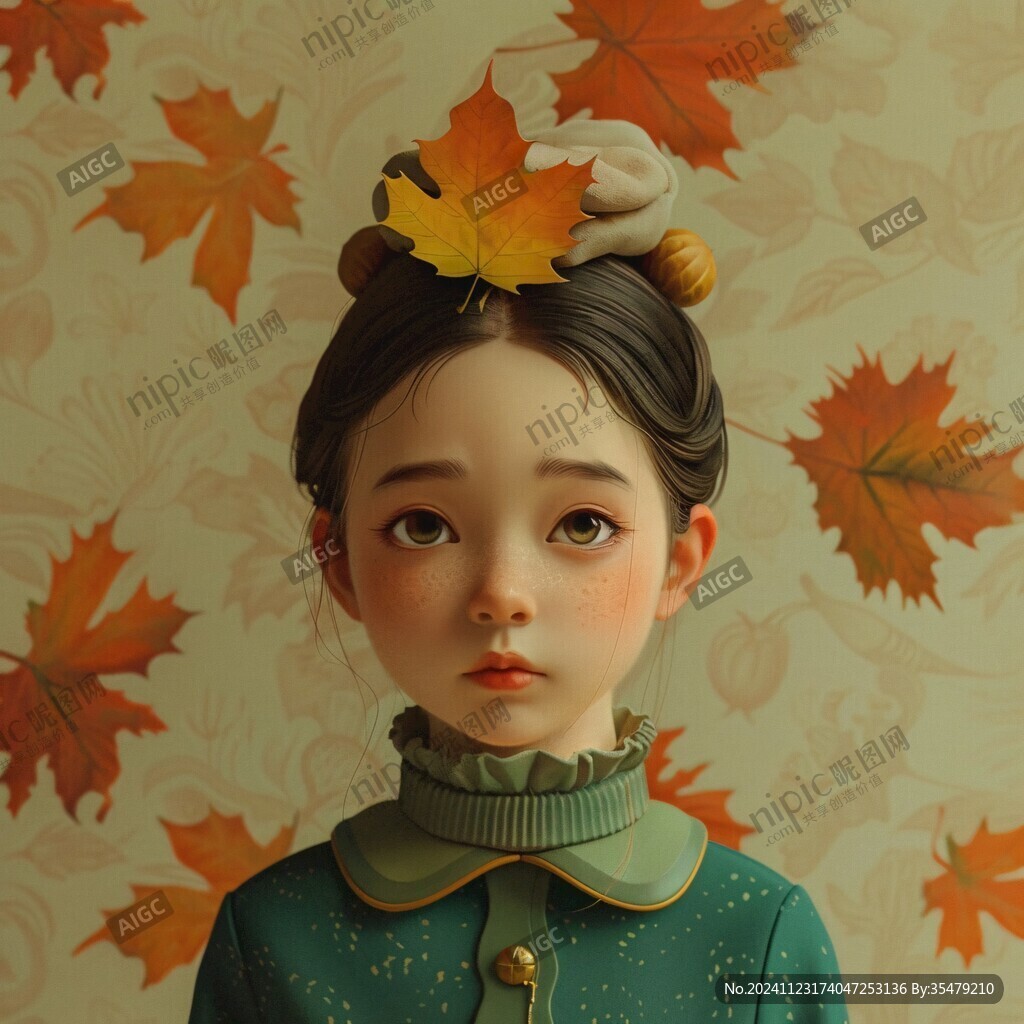 小女孩儿插