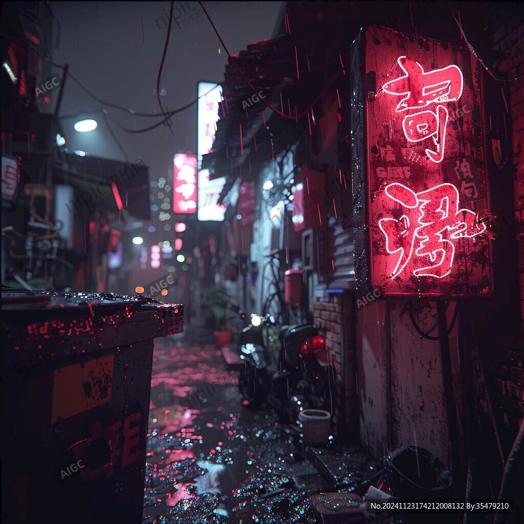 场景赛博插画