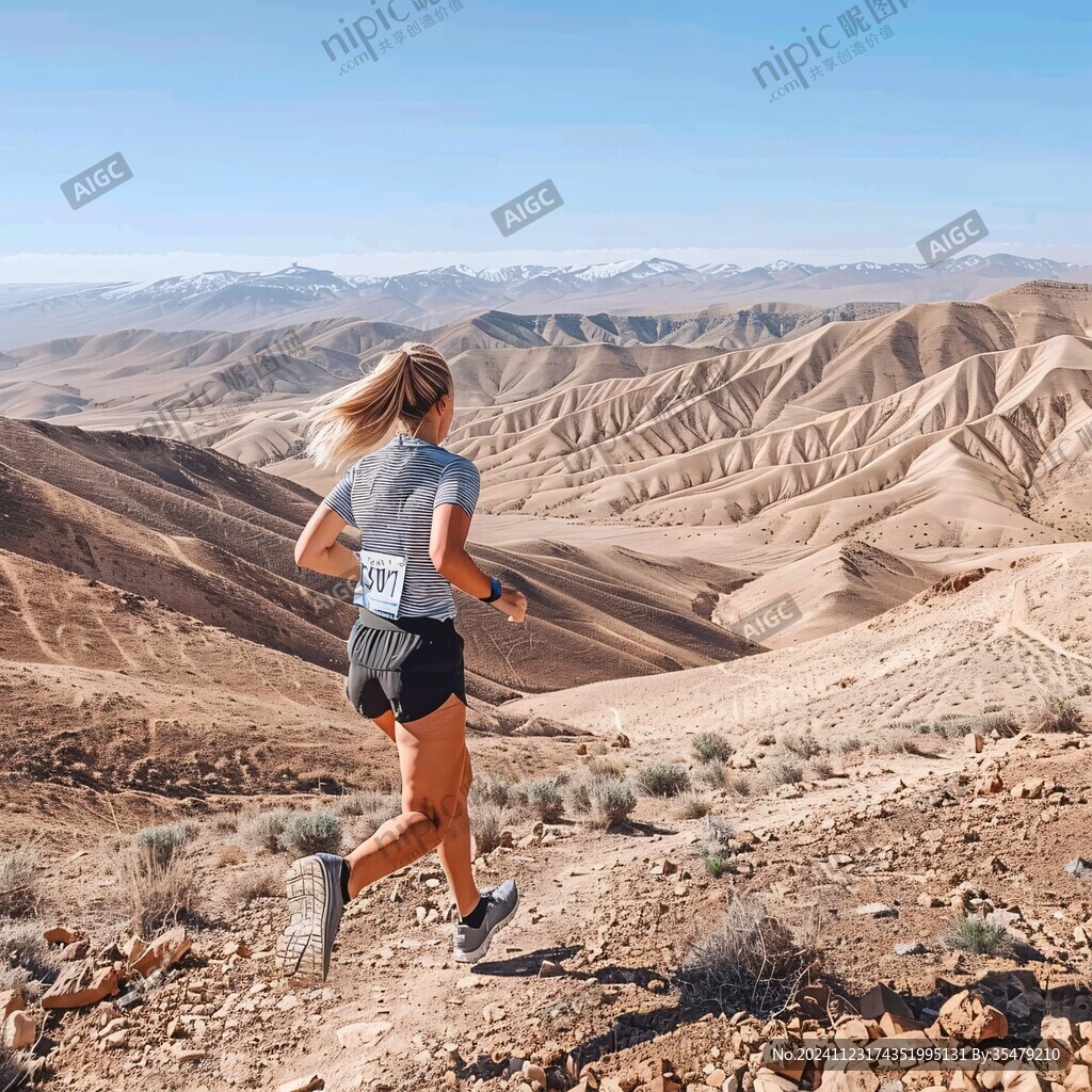 美女奔跑背影