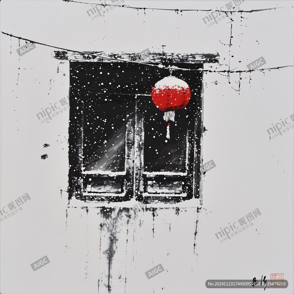 雪中古窗