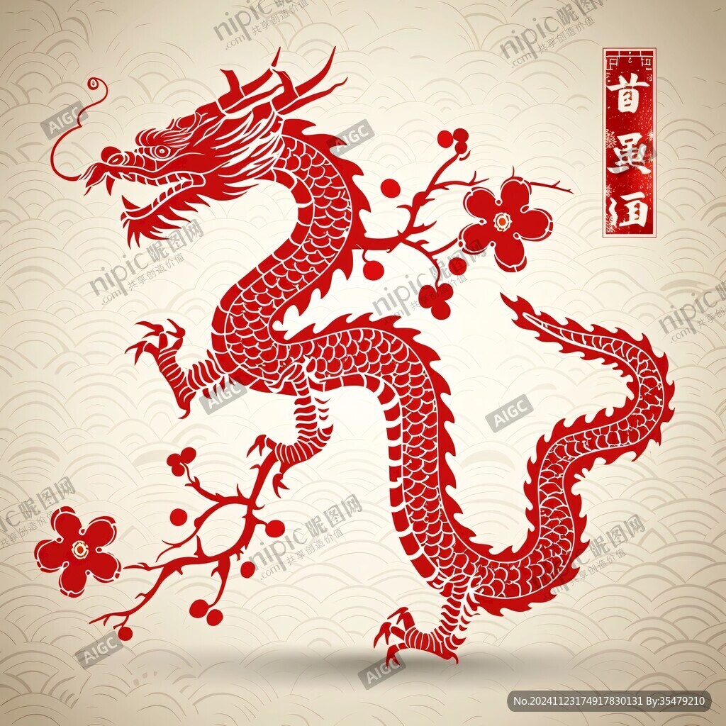 生肖龙喜庆图案