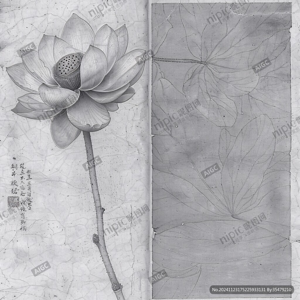 莲花工笔画