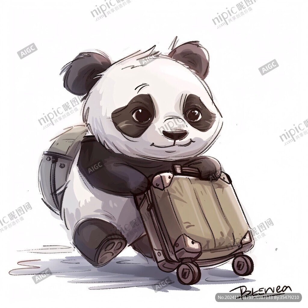 背书包的熊猫