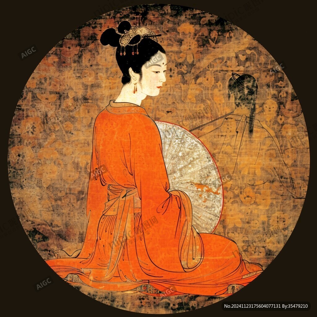 美人图团扇