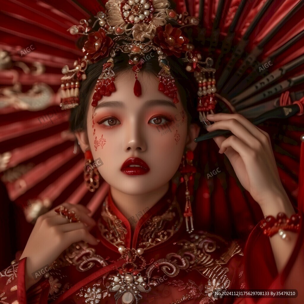 古风嫁衣美女