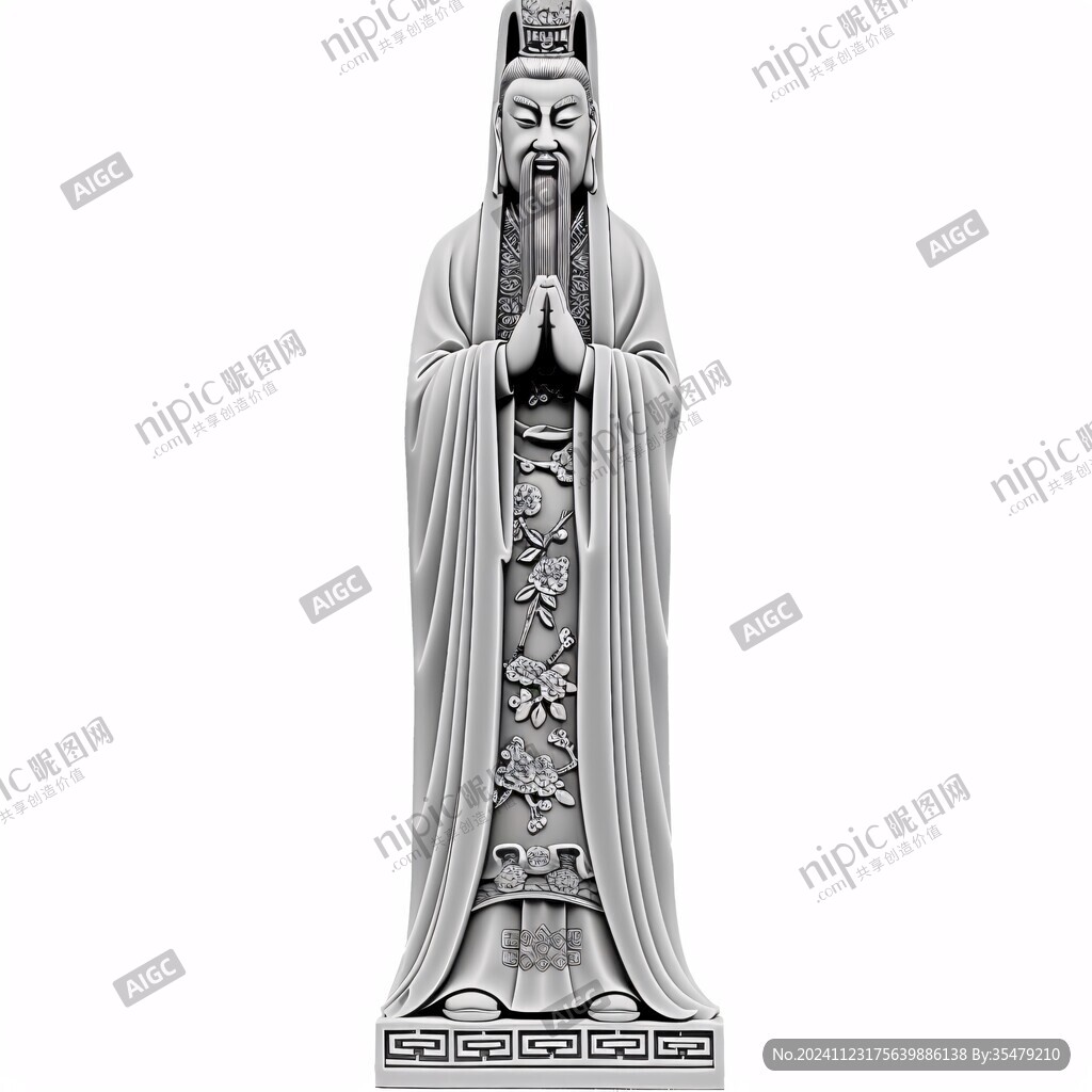 中式古代雕像