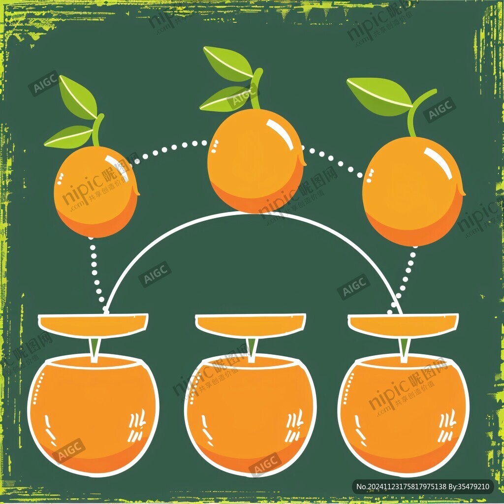 砂糖橘插画设计