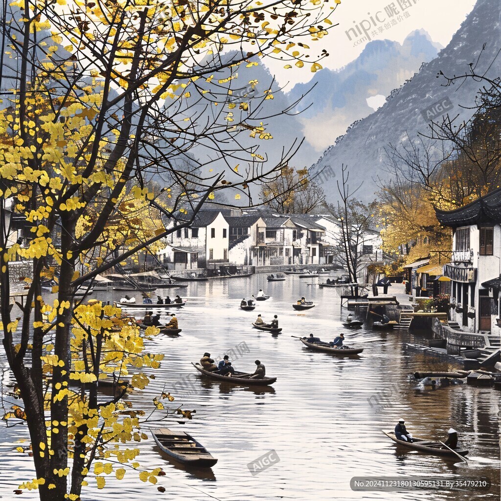 水乡秋景