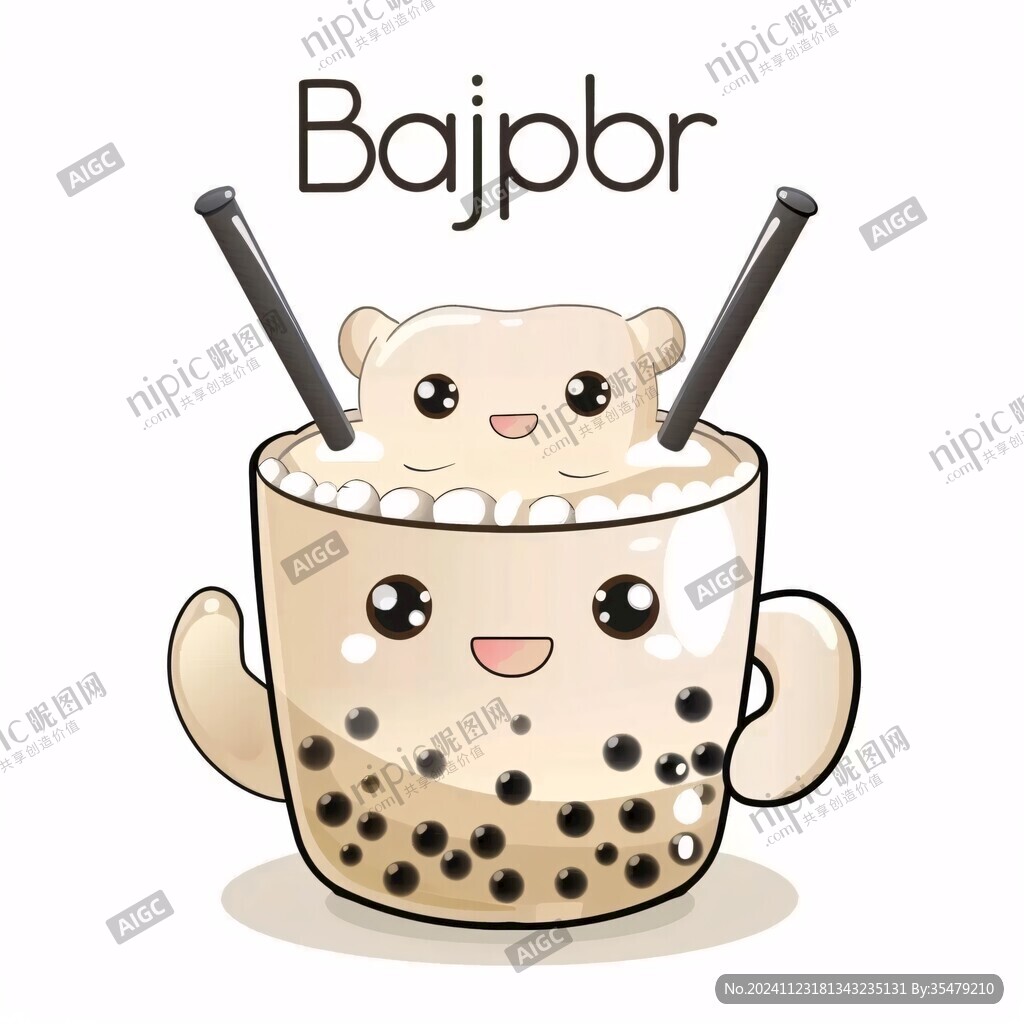 手绘珍珠奶茶
