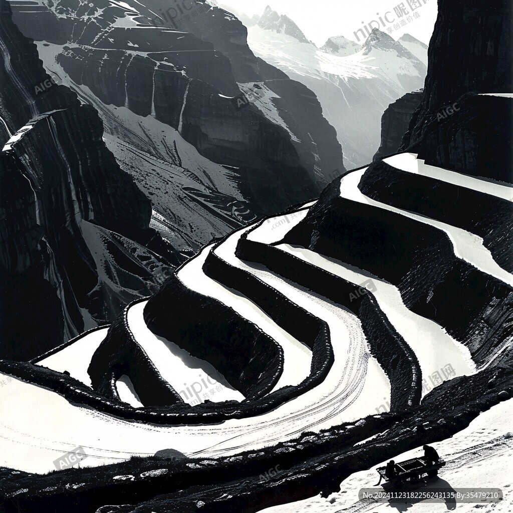 珠穆拉玛峰插画