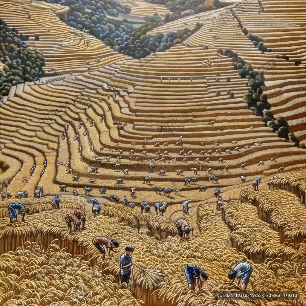 农耕立体画