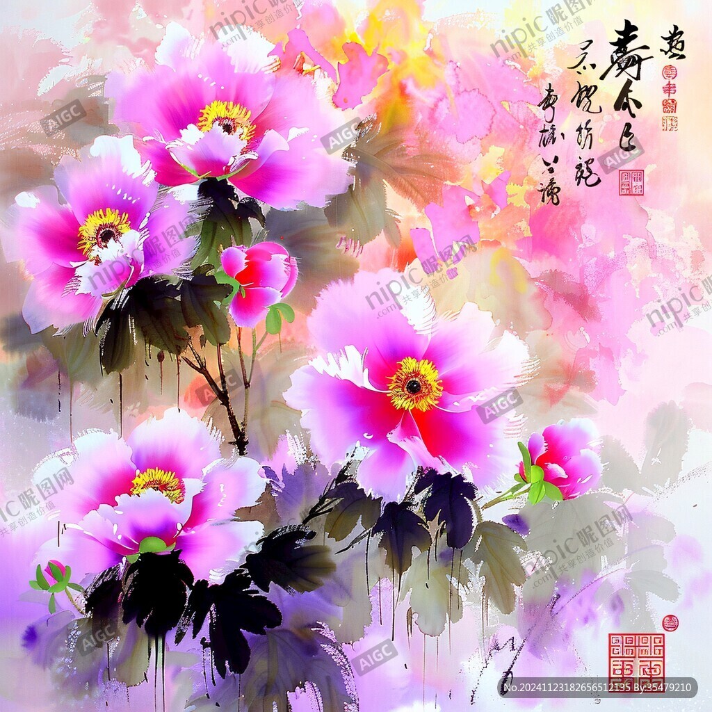唯美牡丹画