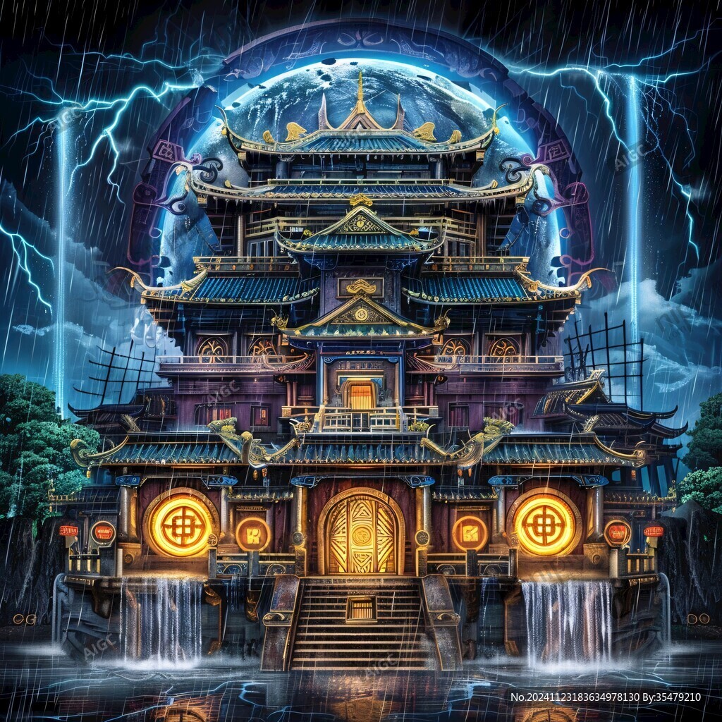 宫殿楼阁仙境仙人大殿