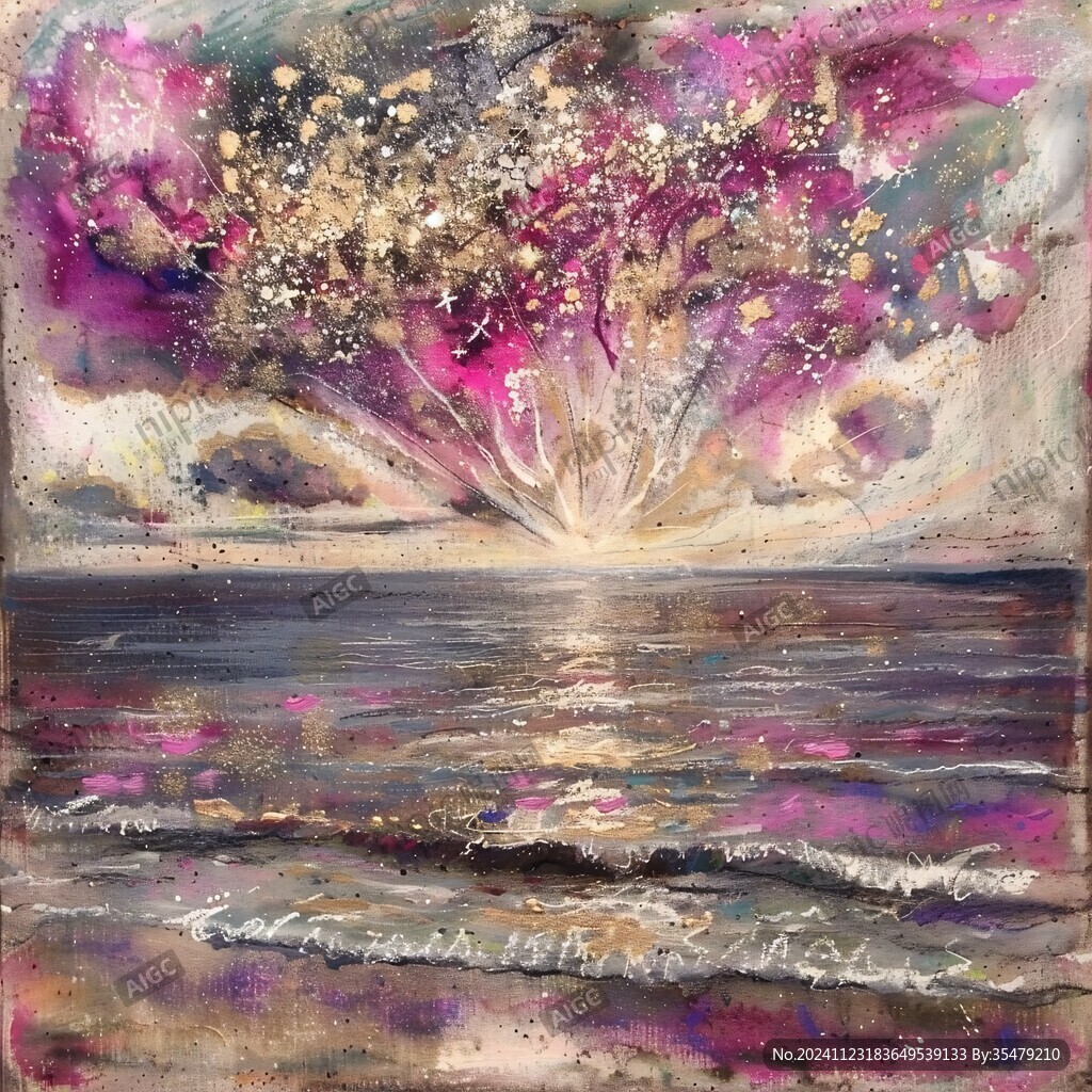 油画肌理烟花