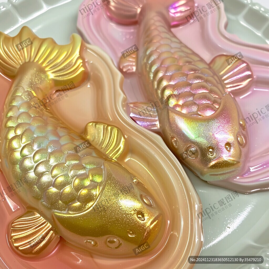 3d浮雕金鱼鲤鱼