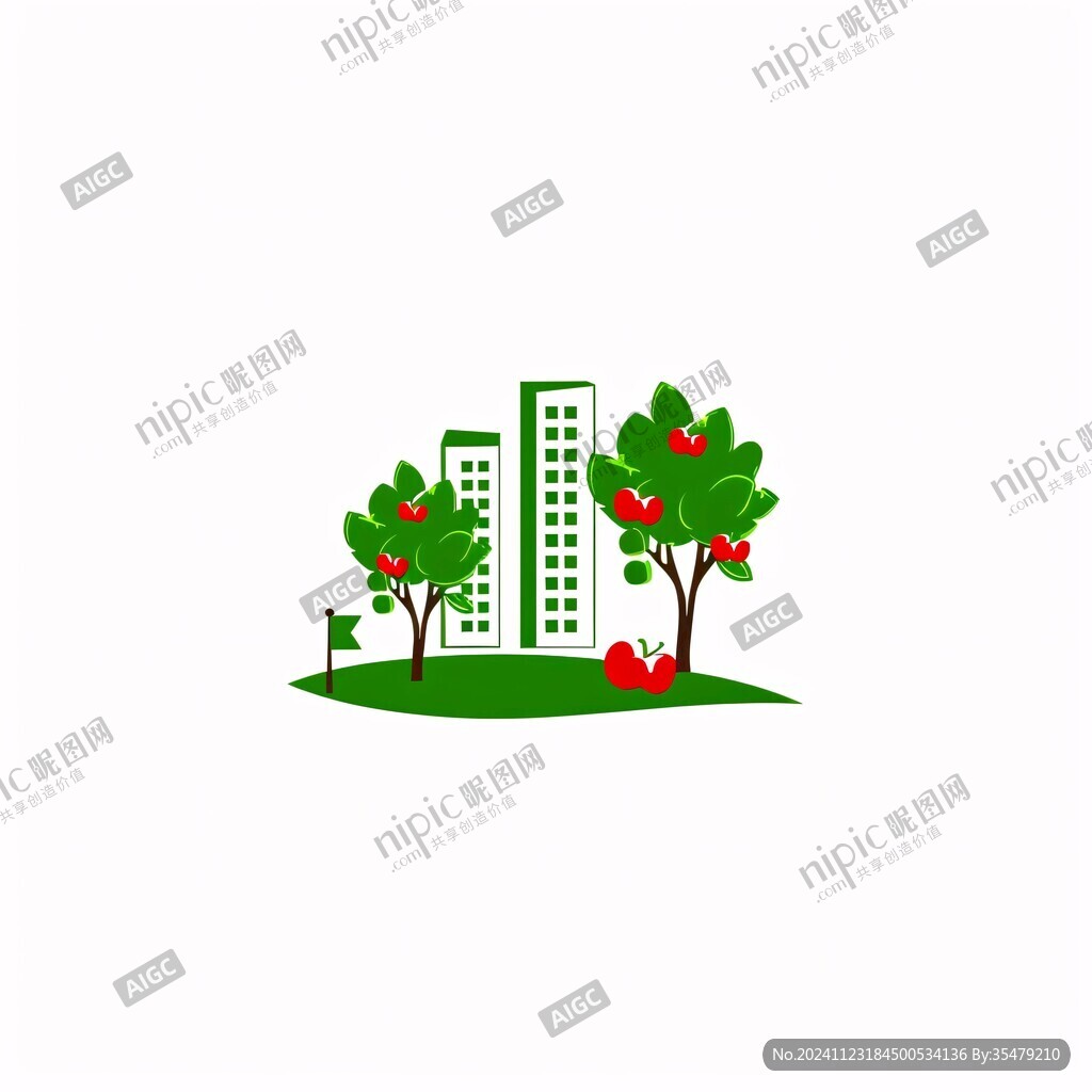 建筑城市绿化logo