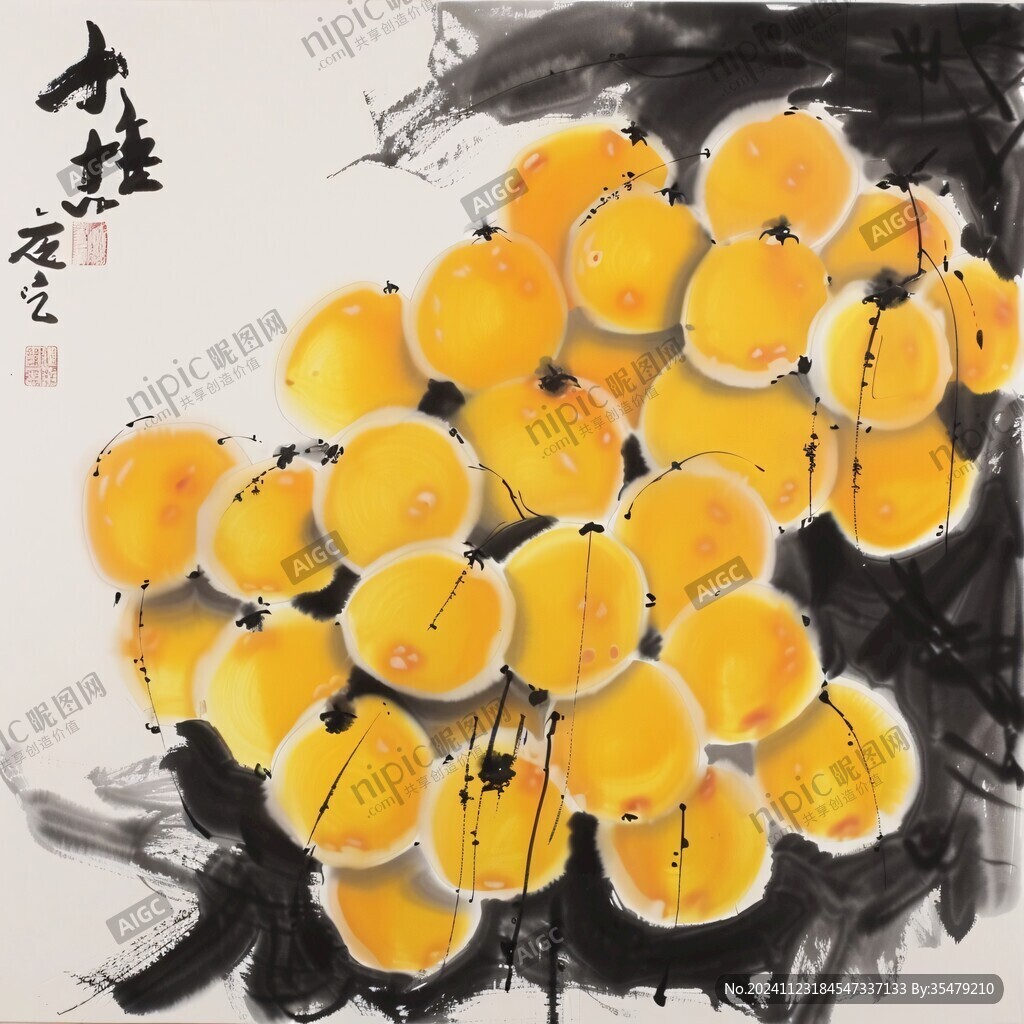 装饰画枇杷