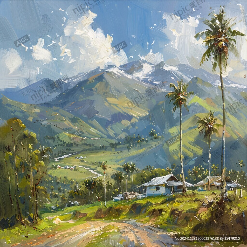 风景厚涂