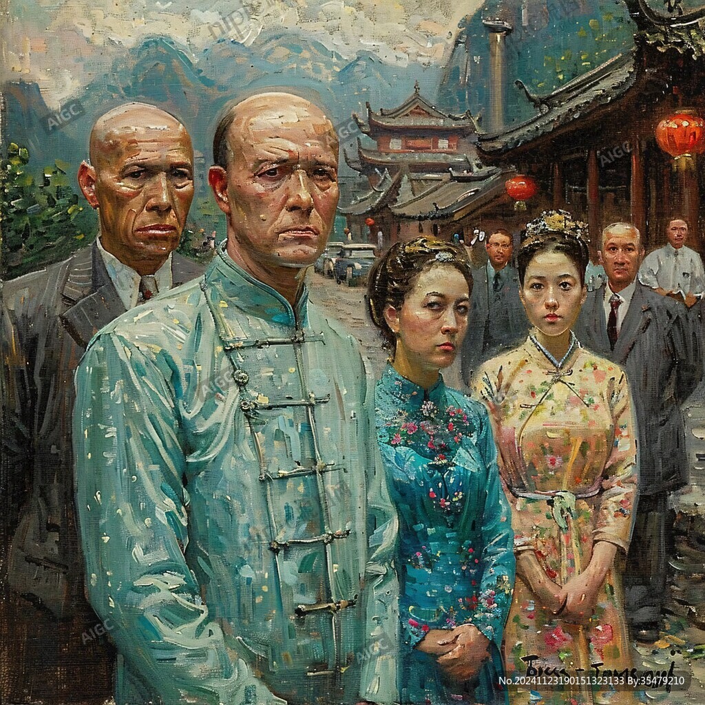 青岩古镇油画