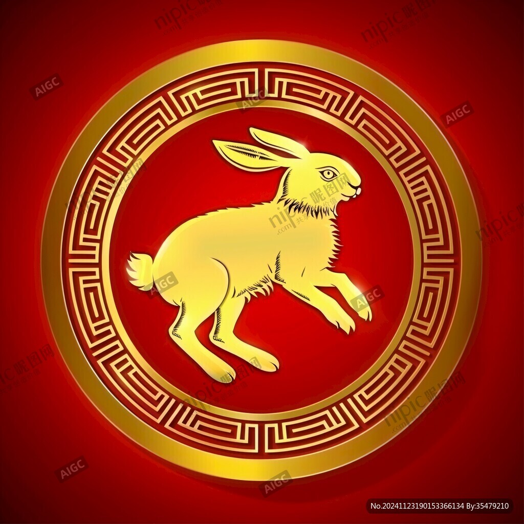 十二生肖金兔