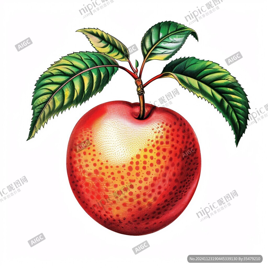 红苹果插画