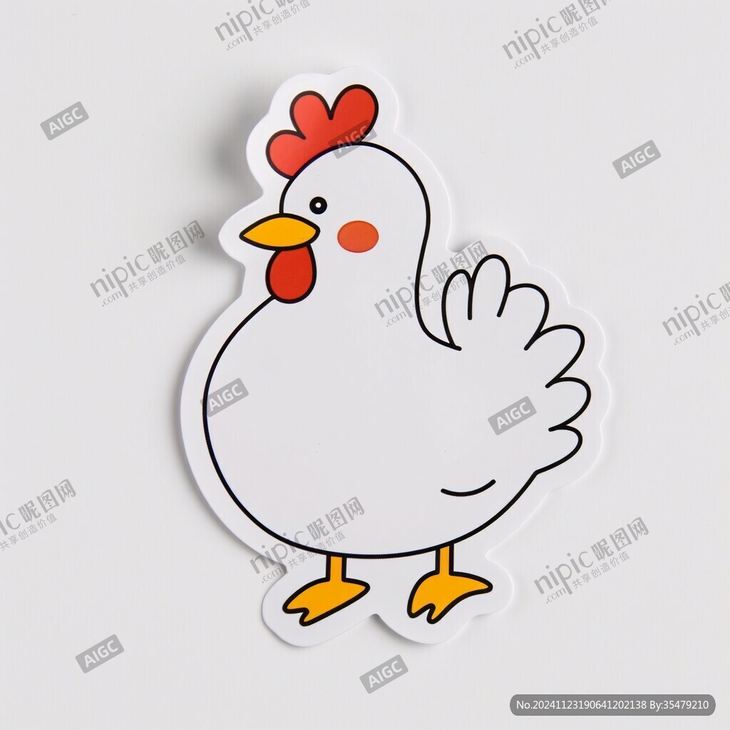 卡通鸡门贴