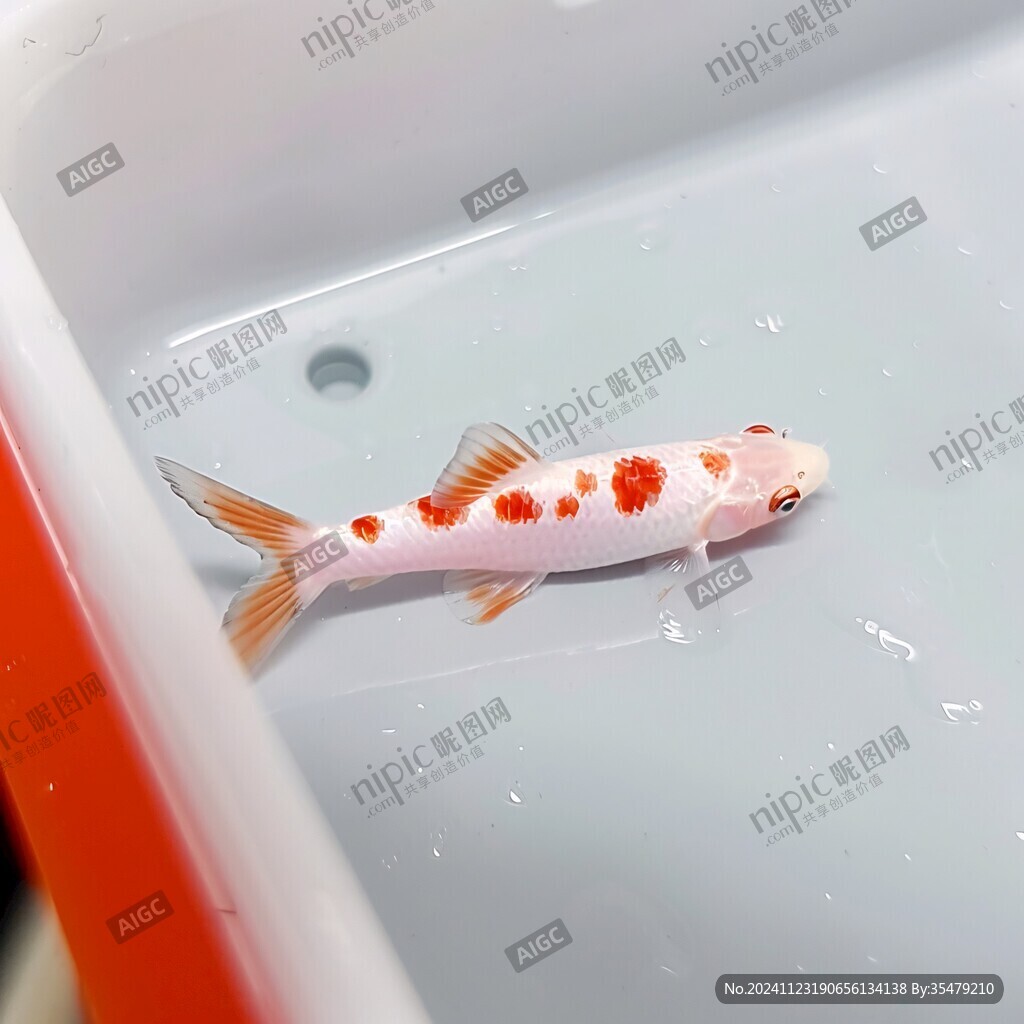 梅点红白锦鲤
