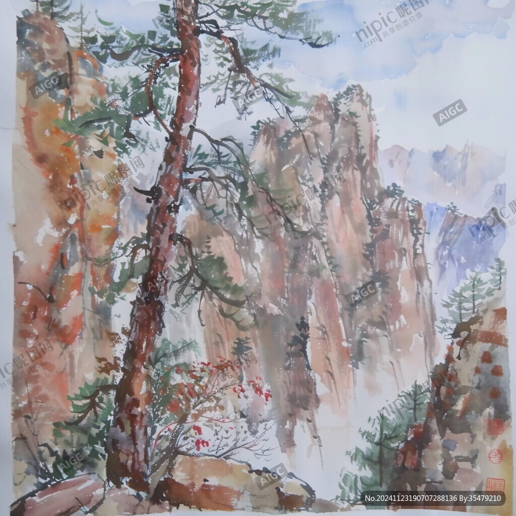 松石风景画