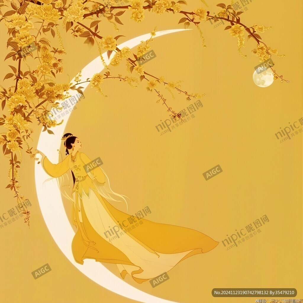 貂蝉拜月古典美女