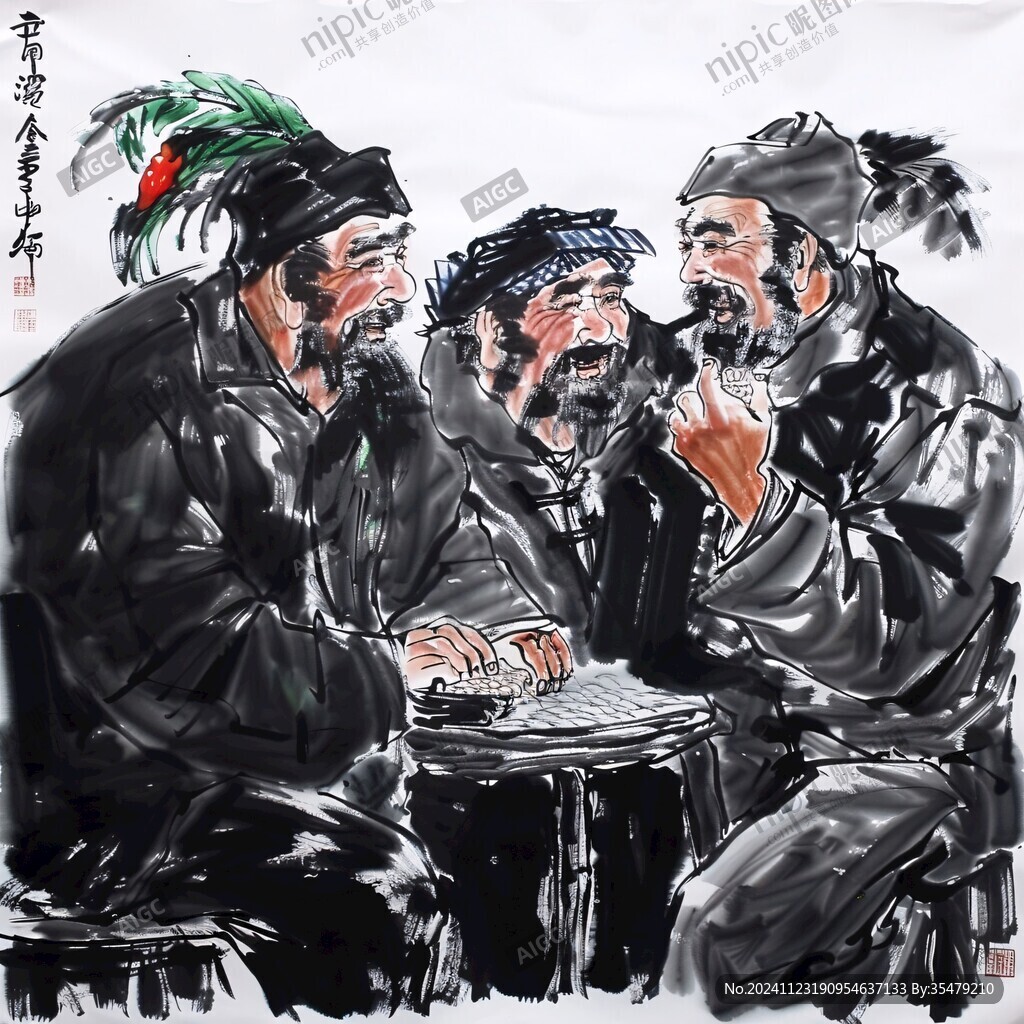 村民聚餐画