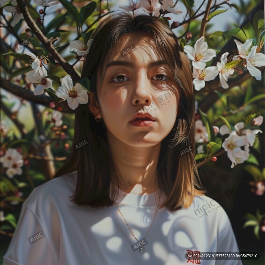油画少女