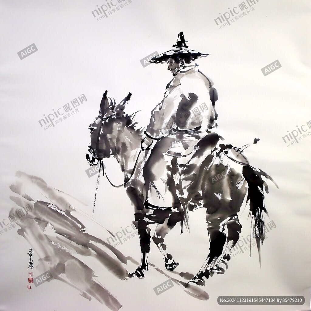 丝绸之路写意画