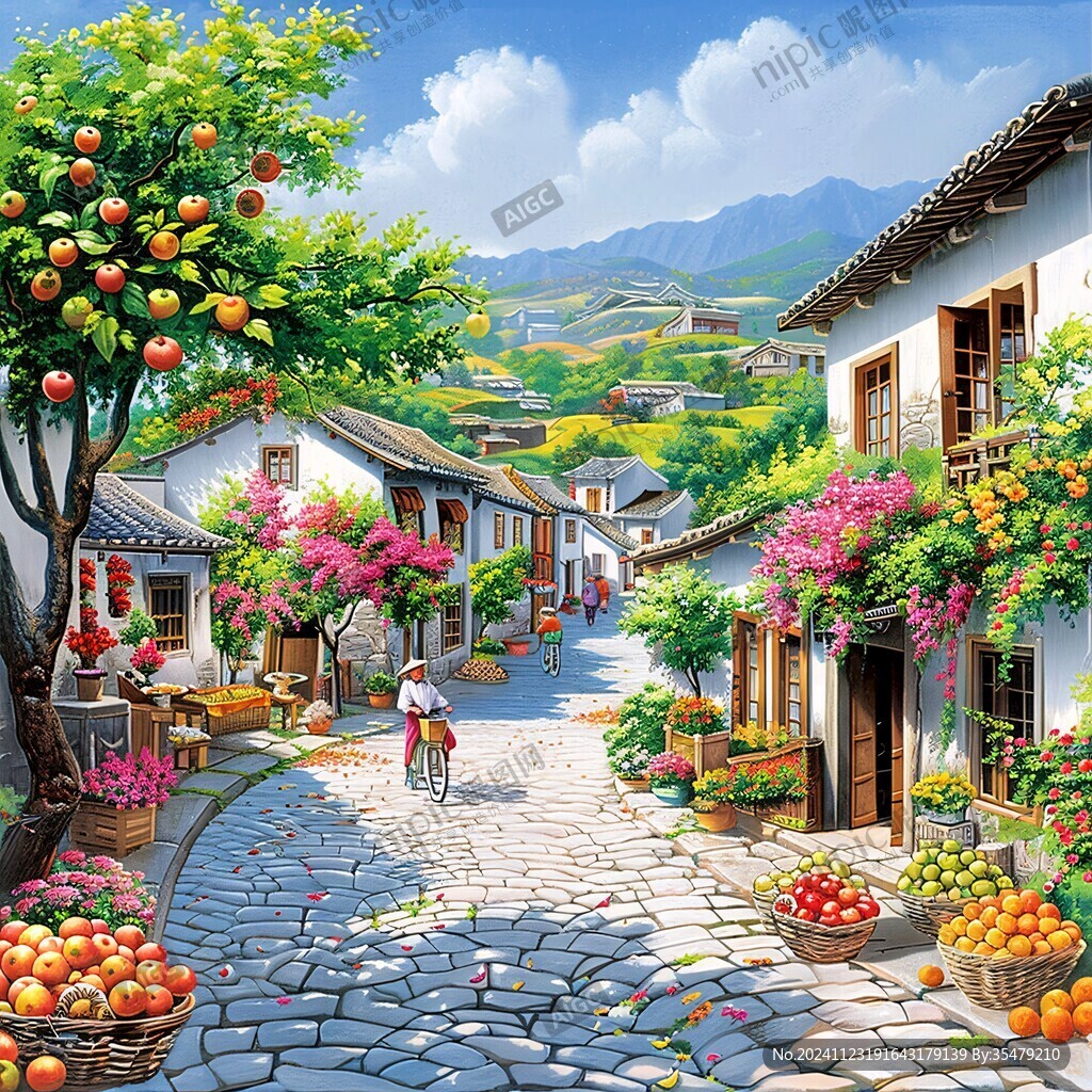 街道风景画