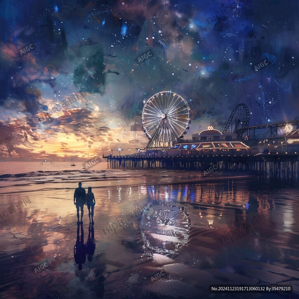 星辰大海女孩背影