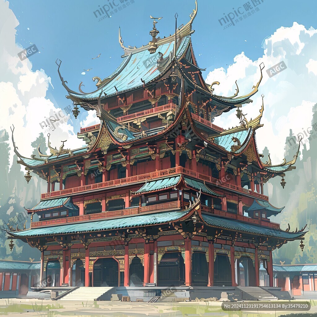九天楼插画