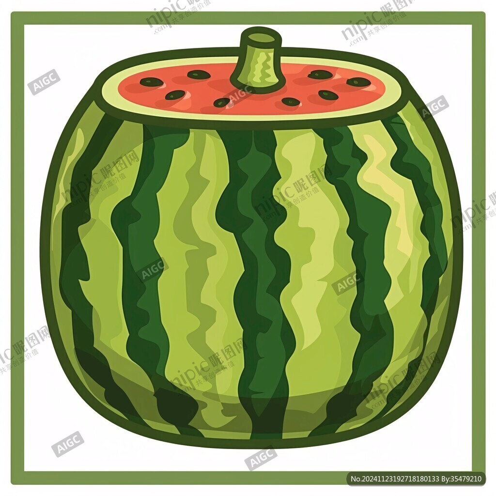 西瓜酱手绘插画