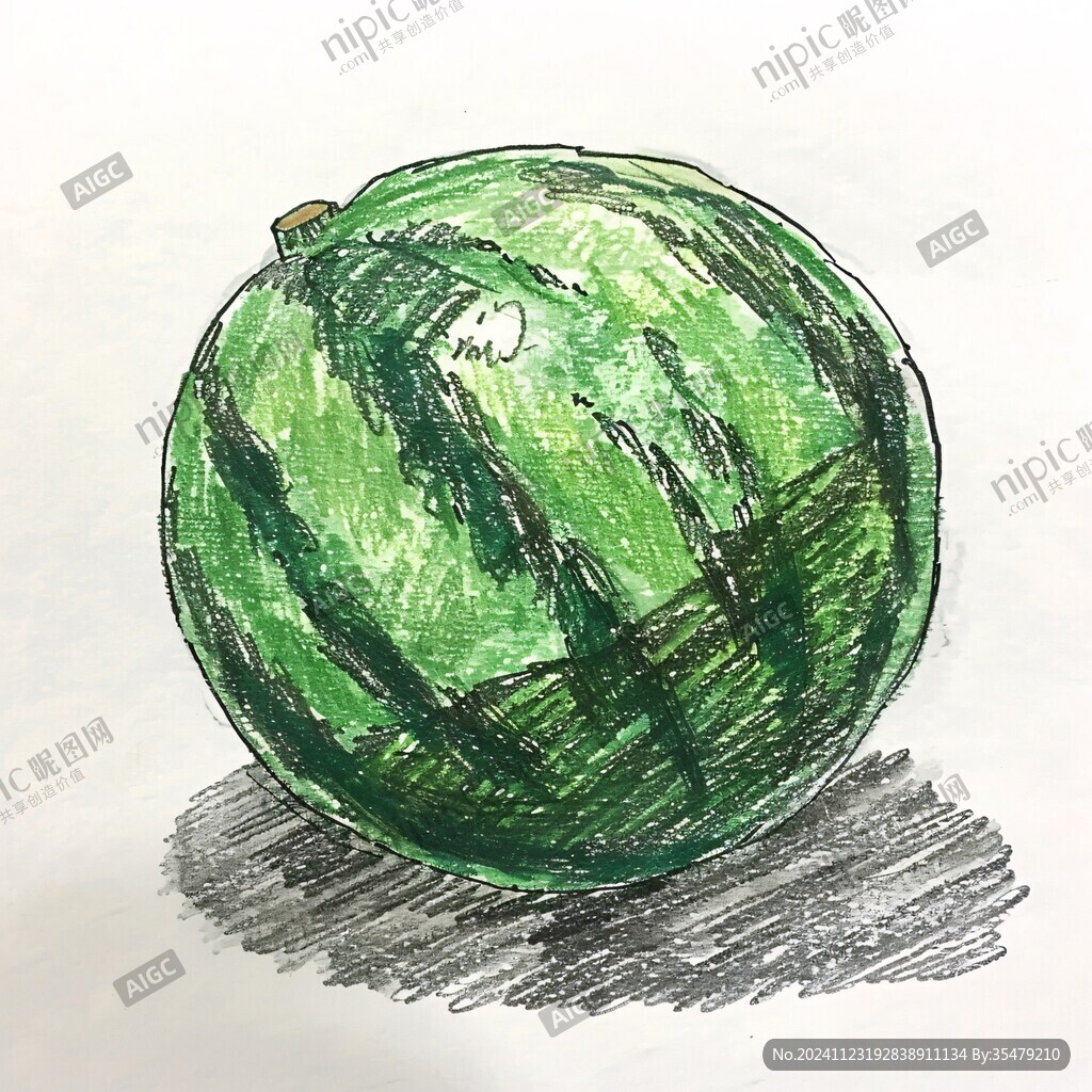 画西瓜素材