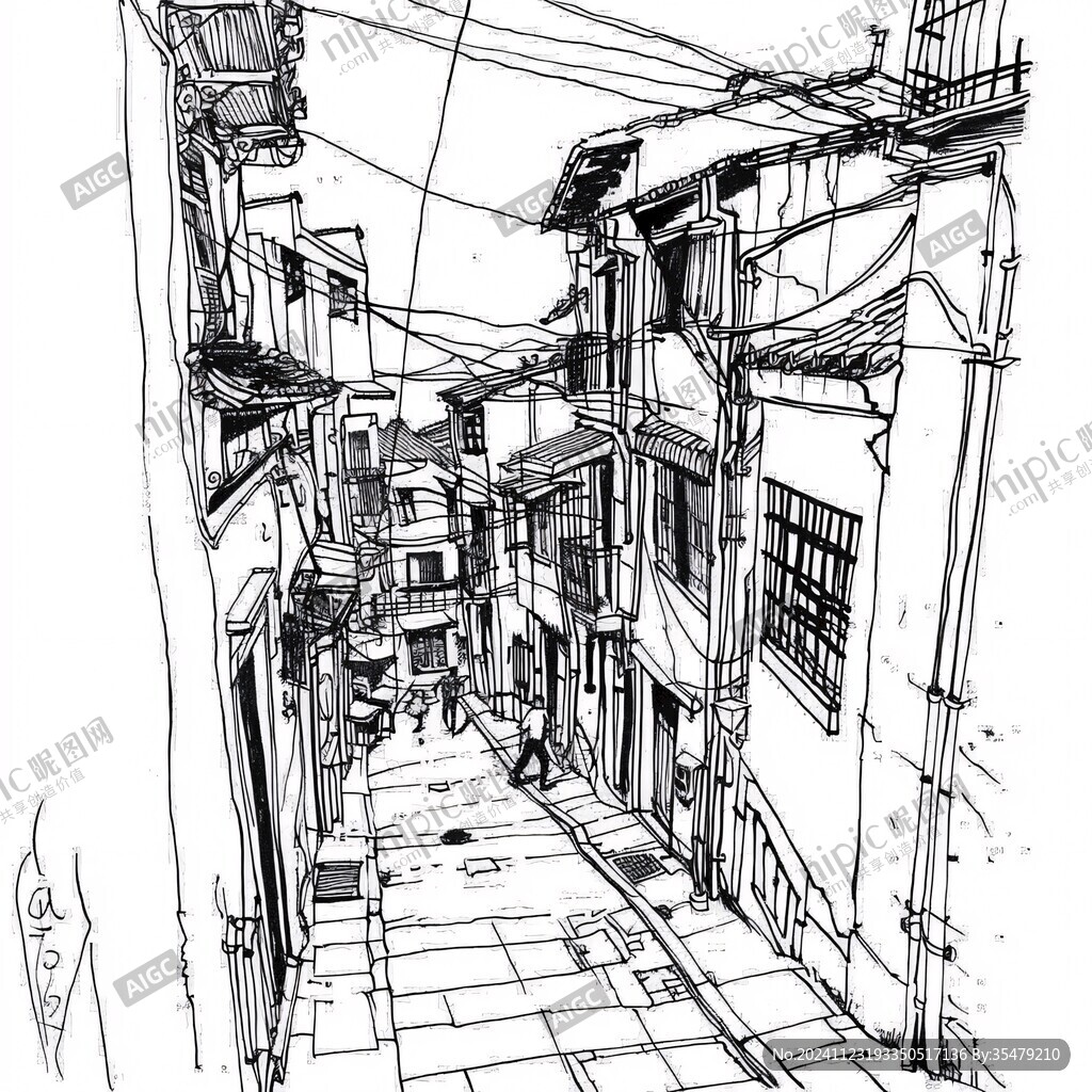 街景线稿