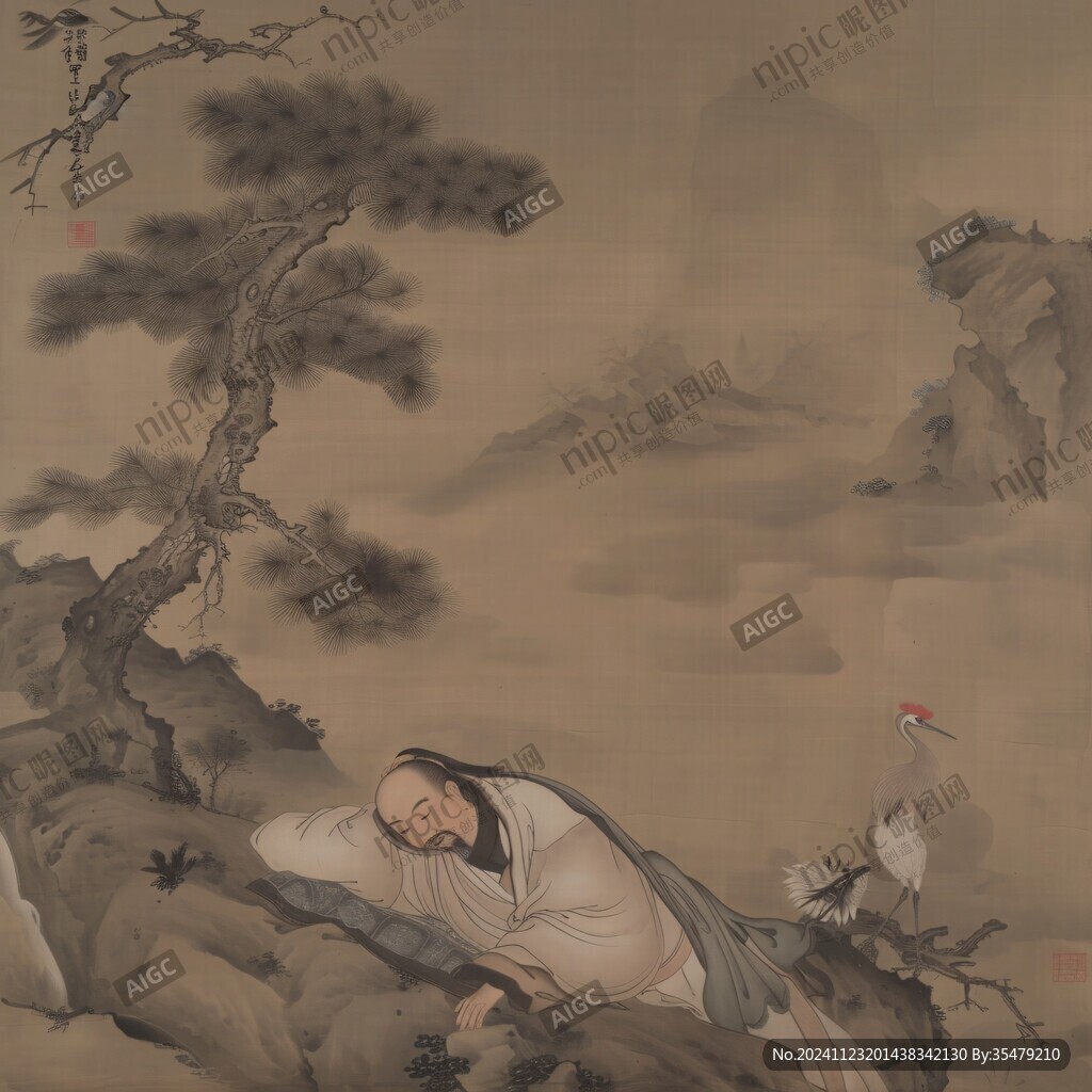 画珐琅高士图