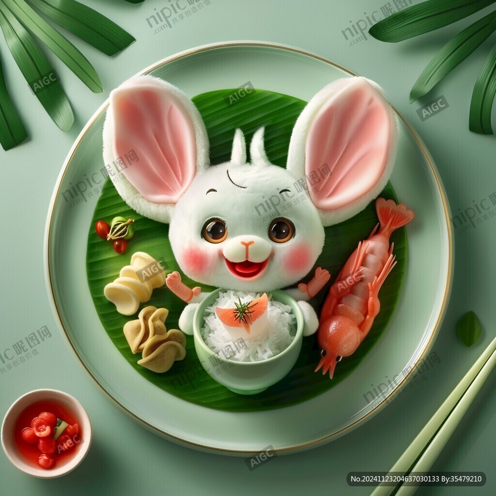 生肖餐插画