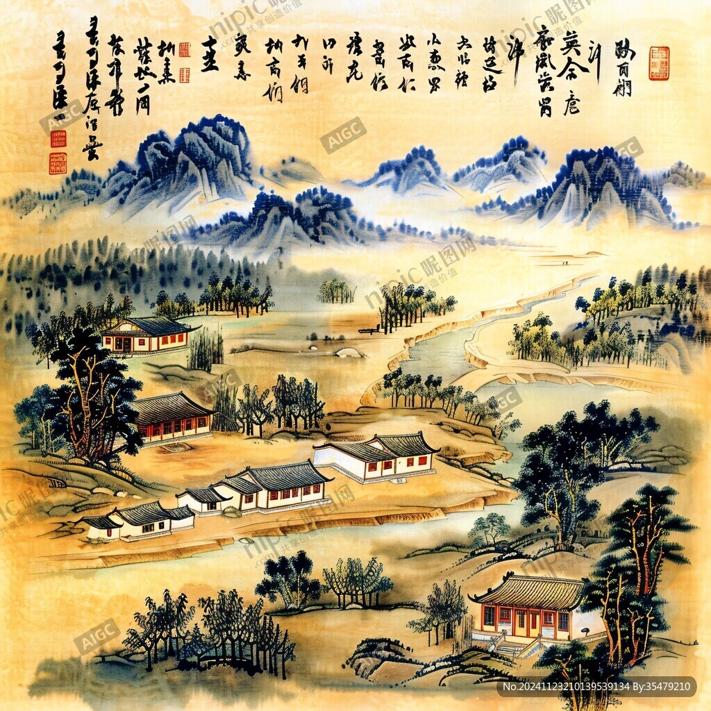 画避暑山庄