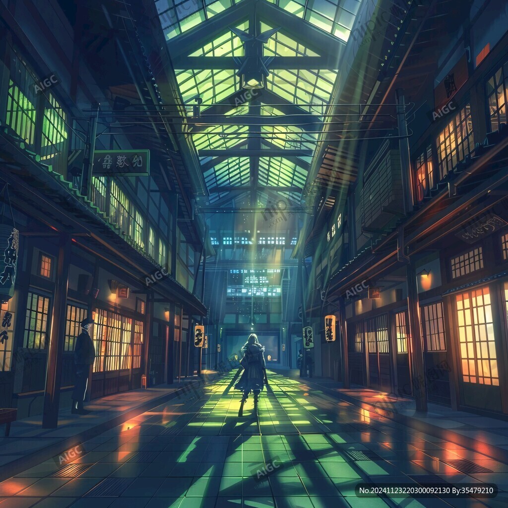 动漫场景插画