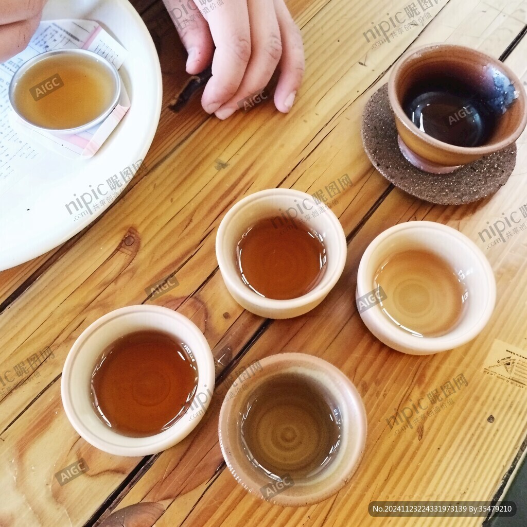 一茶五杯碟