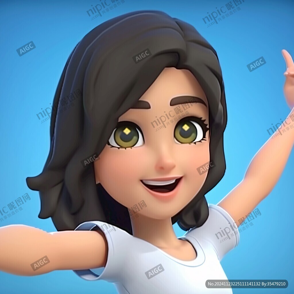 3d卡通女孩