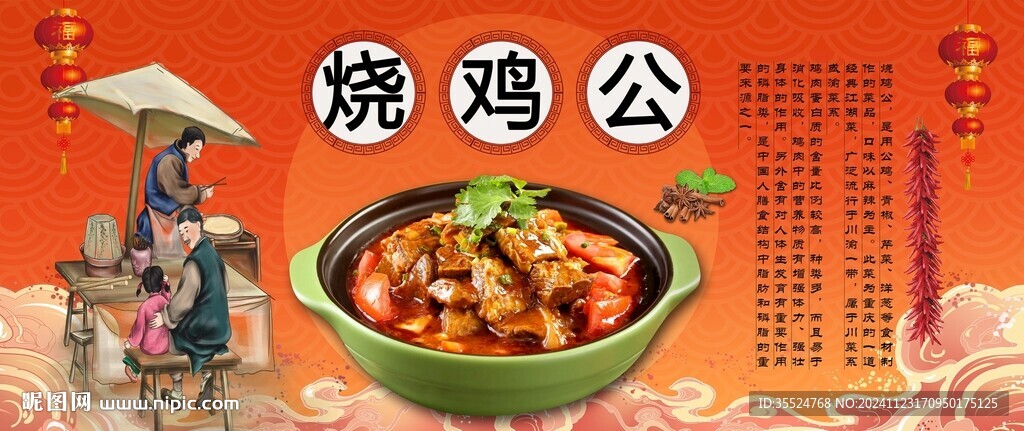 烧鸡公背景墙
